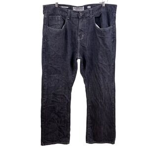 Ecko Unltd Rhino Unltd Black Denim Boot Cut Wide Leg Jeans 40x32 Men's Y2K Skate